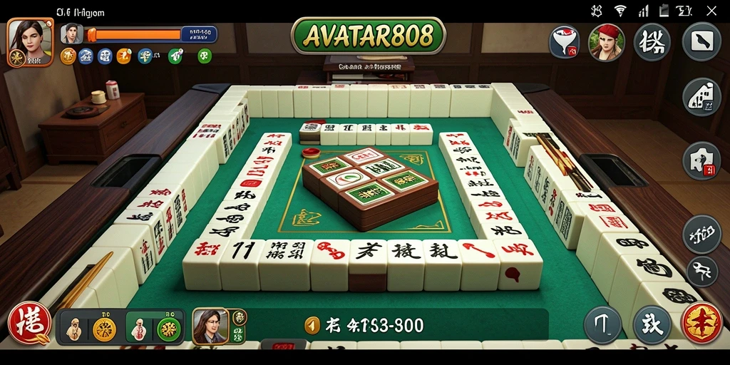 Tampilan gameplay seru dari AVATAR808 dengan grafis Mahjong yang menarik.