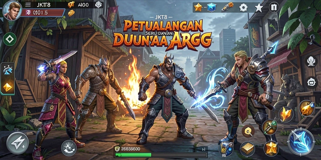 Tampilan gameplay menakjubkan dari JKT8 dalam dunia ARPG.