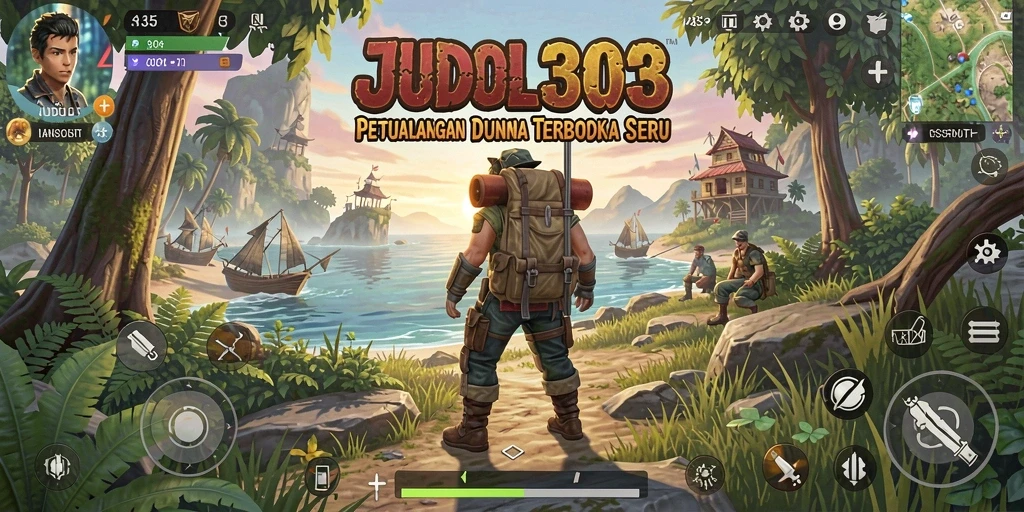 Screenshot menunjukkan aksi seru dalam gameplay Open World JUDOL303.