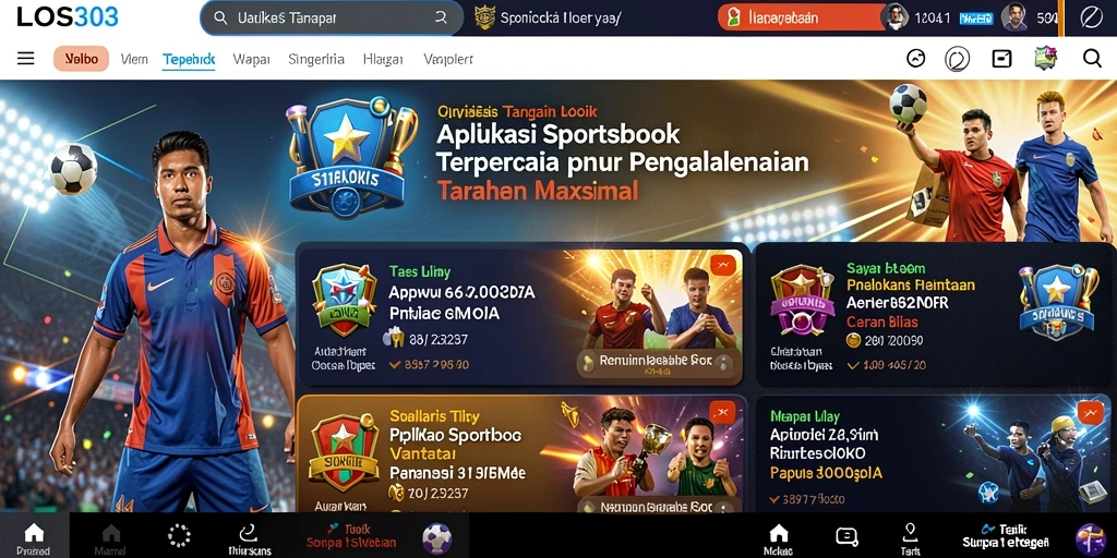 Screenshot gameplay LOS303 yang menampilkan pengalaman Sportsbook interaktif.