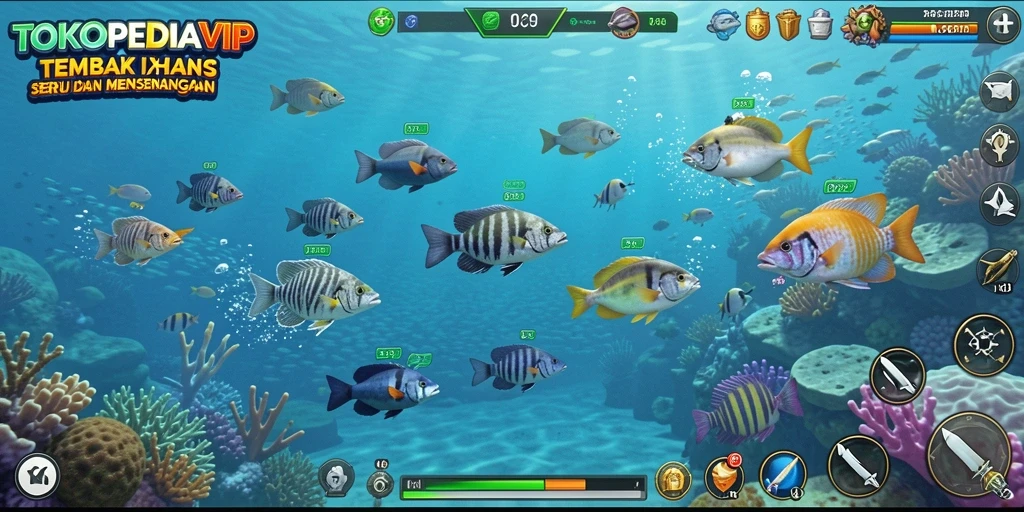 Gameplay seru Tembak Ikan di TOKOPEDIAVIP