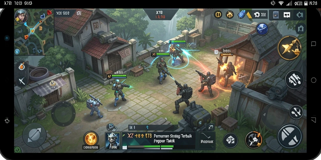 Screenshot gameplay X78 yang menggambarkan pertempuran strategis yang mendebarkan.